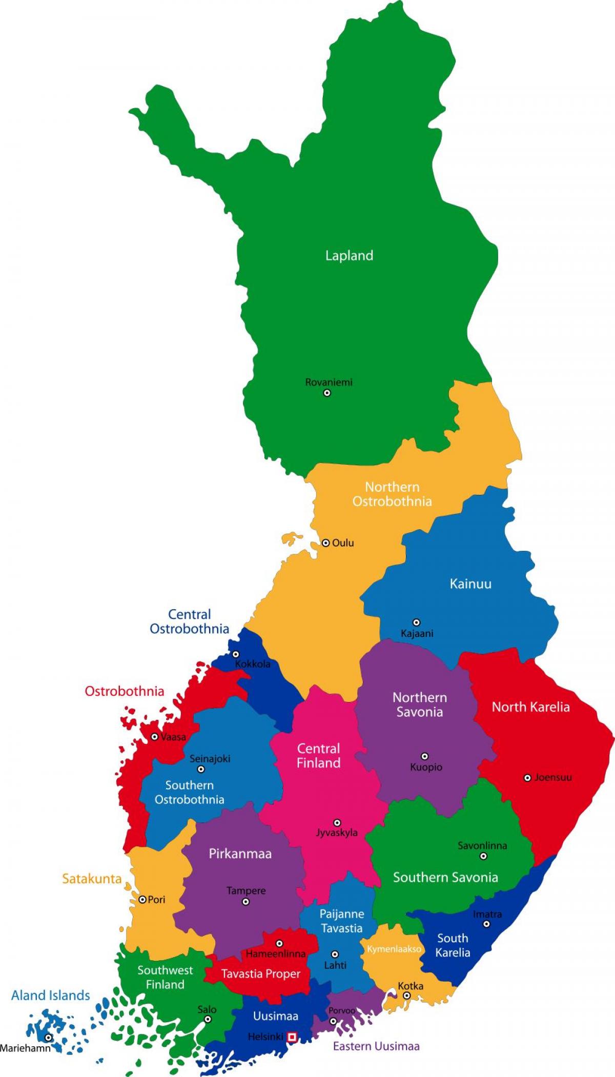 Finlandiya illeri göster