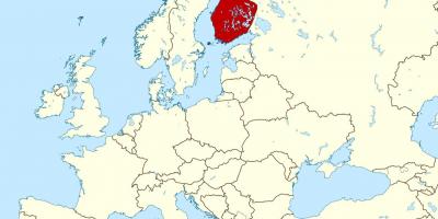 Dünya haritası Finlandiya gösteriliyor 