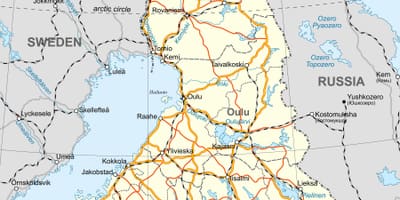 Finlandiya haritası siyasi