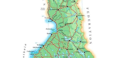 Finlandiya harita yükseklik