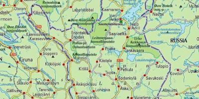 Finlandiya haritası ve lapland