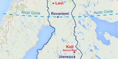Rovaniemi haritası Finlandiya